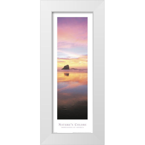 Natures Colors Beach White Modern Wood Framed Art Print by Unknown