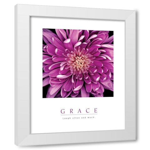Grace - Purple Mum White Modern Wood Framed Art Print by Unknown