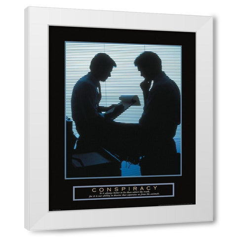 Conspiracy - Office White Modern Wood Framed Art Print by Frontline