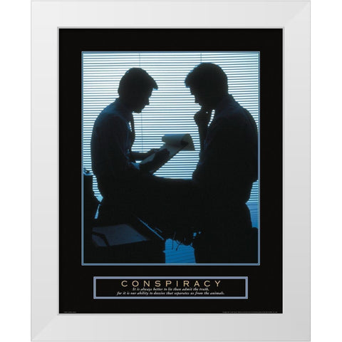 Conspiracy - Office White Modern Wood Framed Art Print by Frontline