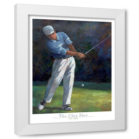 Chip Shot White Modern Wood Framed Art Print by Unknown