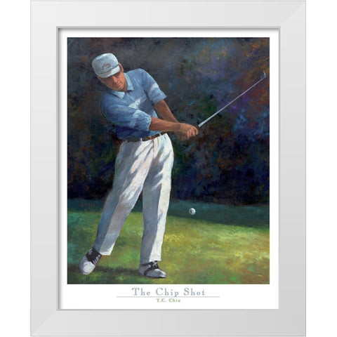 Chip Shot White Modern Wood Framed Art Print by Unknown