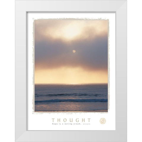 Thought White Modern Wood Framed Art Print by Frontline