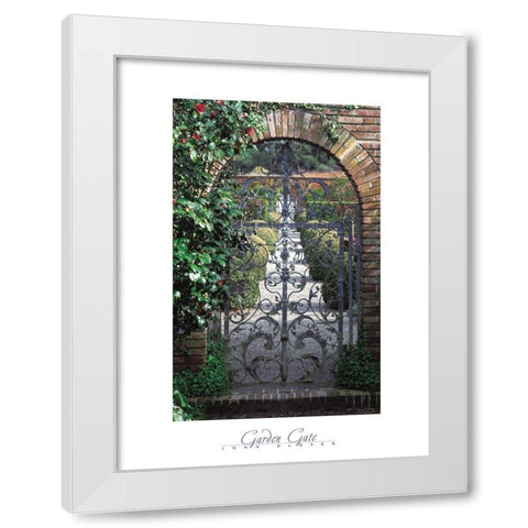 Garden Gate White Modern Wood Framed Art Print by Frontline