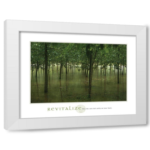 Revitalize - Forest White Modern Wood Framed Art Print by Frontline