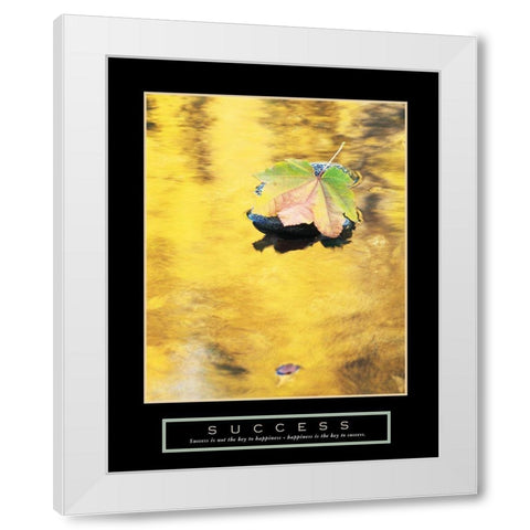 Success - Leaf White Modern Wood Framed Art Print by Frontline