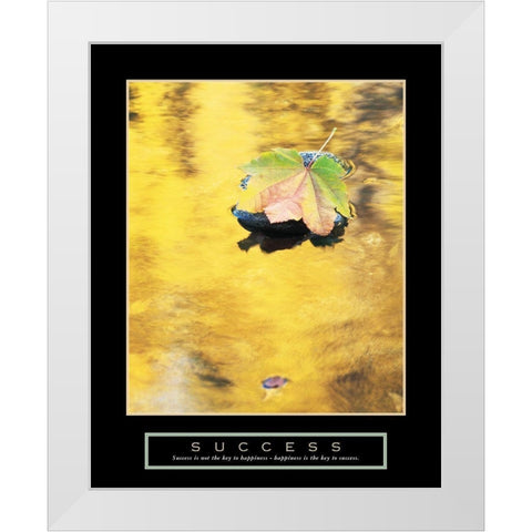 Success - Leaf White Modern Wood Framed Art Print by Frontline