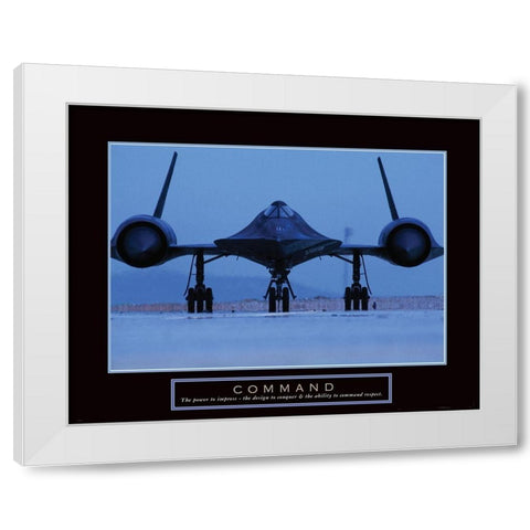 Command - Jet White Modern Wood Framed Art Print by Frontline