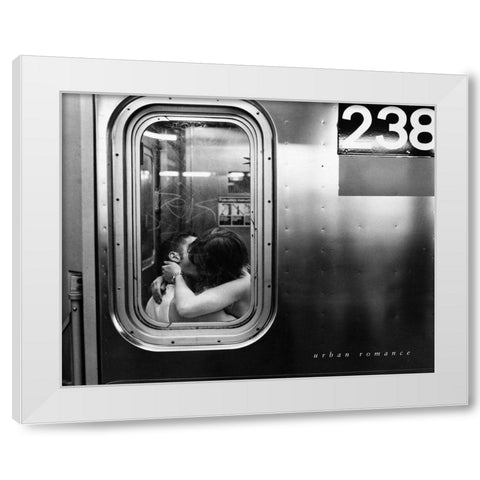 Urban Romance White Modern Wood Framed Art Print by Frontline
