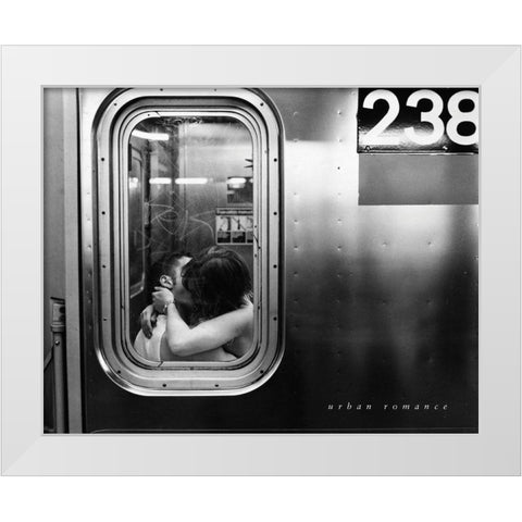 Urban Romance White Modern Wood Framed Art Print by Frontline