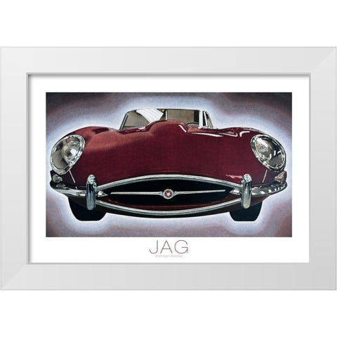 The Jag White Modern Wood Framed Art Print by Frontline
