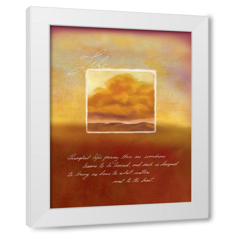 Life Inspirational White Modern Wood Framed Art Print by Frontline