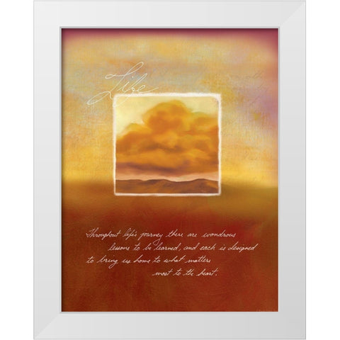 Life Inspirational White Modern Wood Framed Art Print by Frontline