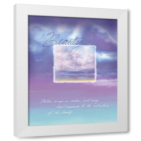 Beauty Inspirational White Modern Wood Framed Art Print by Frontline