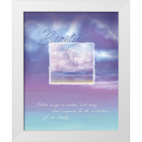 Beauty Inspirational White Modern Wood Framed Art Print by Frontline
