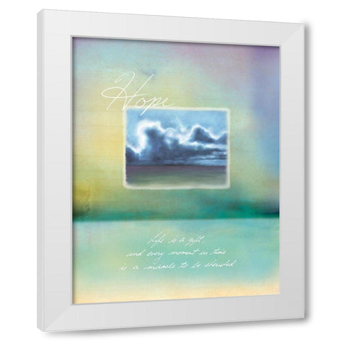 Hope Inspirational White Modern Wood Framed Art Print by Frontline
