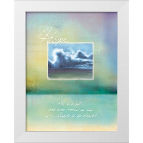 Hope Inspirational White Modern Wood Framed Art Print by Frontline