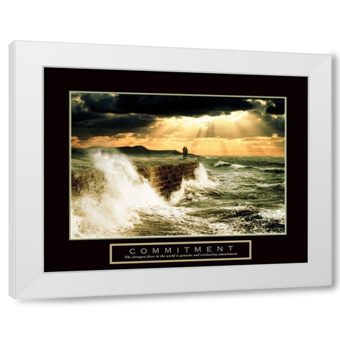 Commitment - Couple White Modern Wood Framed Art Print by Frontline