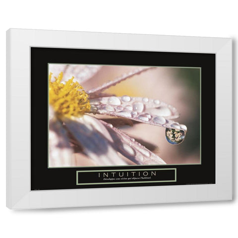 Intuition - Dewdrop White Modern Wood Framed Art Print by Frontline