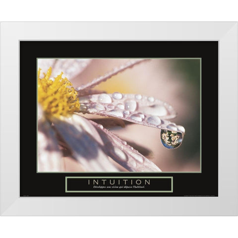 Intuition - Dewdrop White Modern Wood Framed Art Print by Frontline