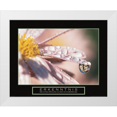 Erkenntnis White Modern Wood Framed Art Print by Frontline