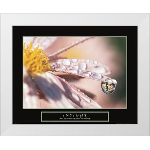 Insight - Dewdrop White Modern Wood Framed Art Print by Frontline