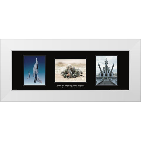 Air, Land and Sea White Modern Wood Framed Art Print by Frontline