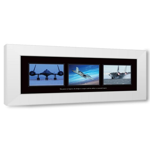 Airpower White Modern Wood Framed Art Print by Frontline