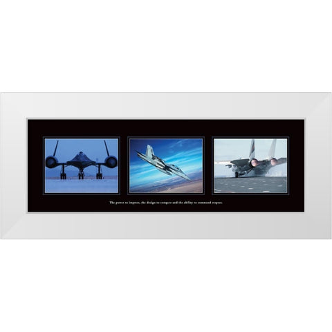 Airpower White Modern Wood Framed Art Print by Frontline