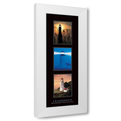 Lighthouse Tryp White Modern Wood Framed Art Print by Frontline