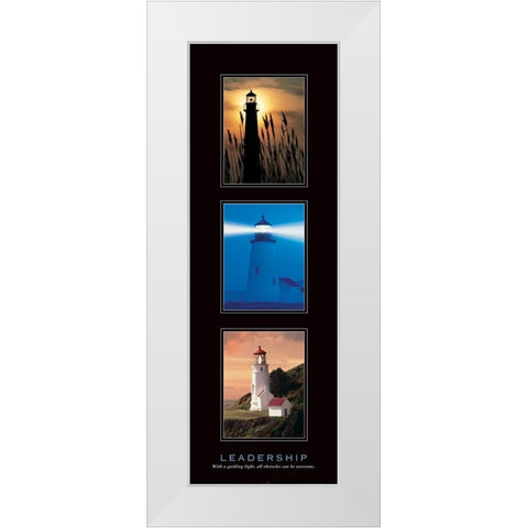 Lighthouse Tryp White Modern Wood Framed Art Print by Frontline