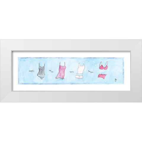 Naughty and Nice White Modern Wood Framed Art Print by Frontline