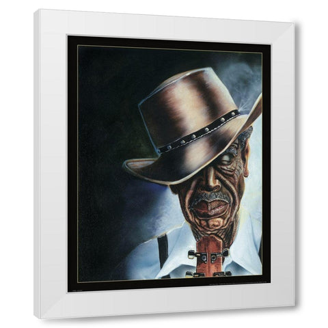 Blues Legend White Modern Wood Framed Art Print by Frontline