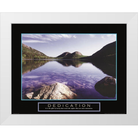 Dedication - Pond White Modern Wood Framed Art Print by Frontline