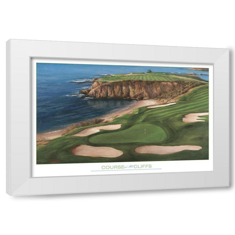 Course on the Cliffs White Modern Wood Framed Art Print by Frontline