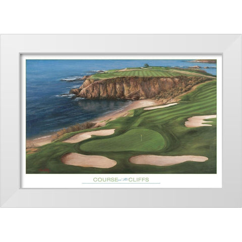 Course on the Cliffs White Modern Wood Framed Art Print by Frontline