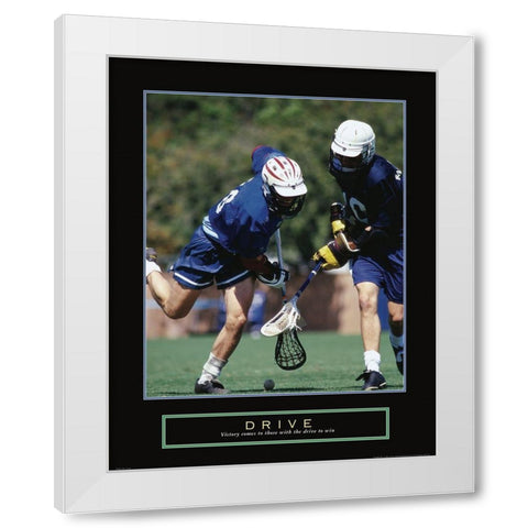 Drive - LaCrosse White Modern Wood Framed Art Print by Frontline