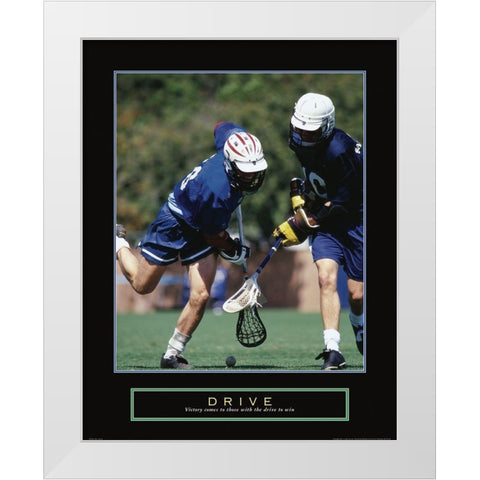 Drive - LaCrosse White Modern Wood Framed Art Print by Frontline