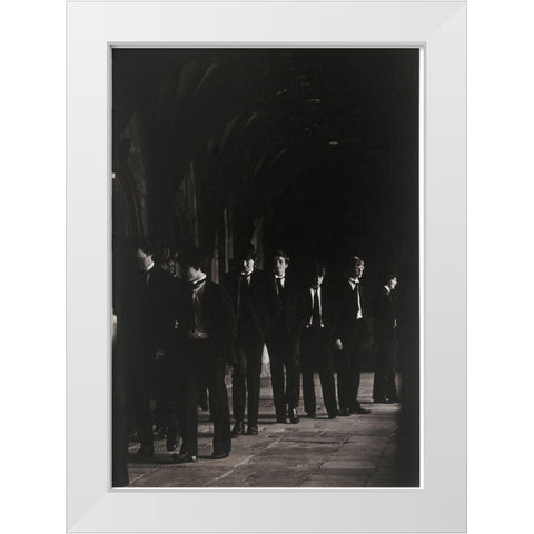 Waiting in the Hall II White Modern Wood Framed Art Print by Unknown