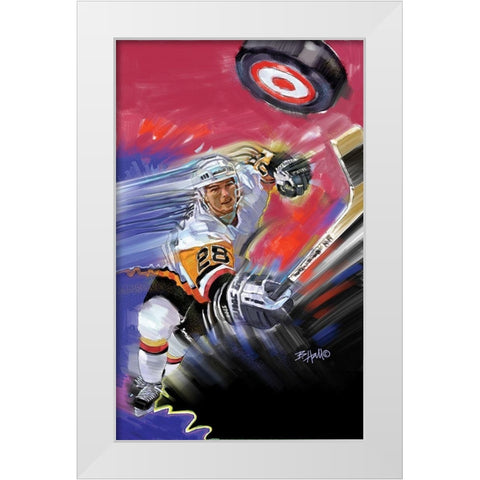 Hockey - Breakaway White Modern Wood Framed Art Print by Unknown