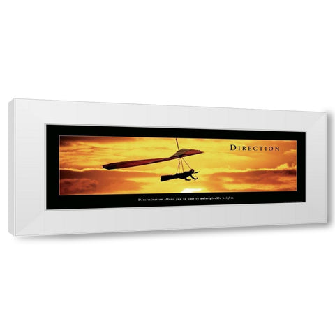 Direction - Hang Glider White Modern Wood Framed Art Print by Frontline