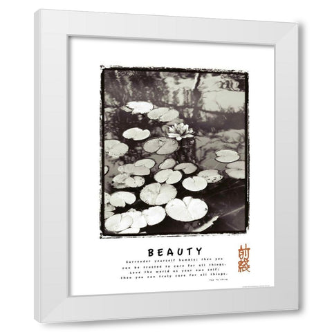 Beauty - Lillypad White Modern Wood Framed Art Print by Frontline