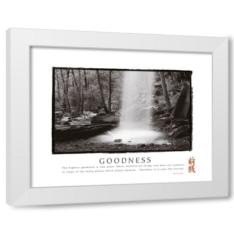 Goodness - Waterfall White Modern Wood Framed Art Print by Frontline