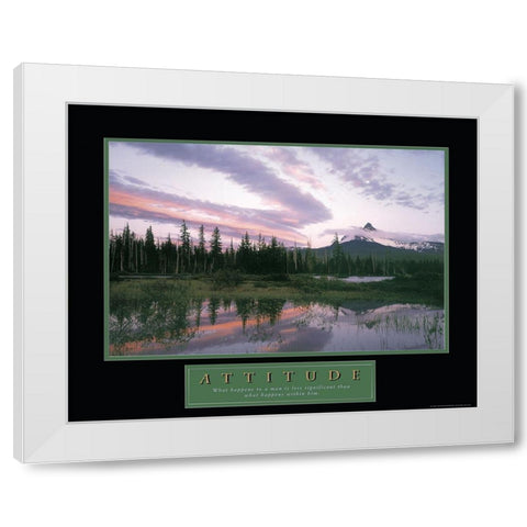 Attitude - Moonrise White Modern Wood Framed Art Print by Frontline