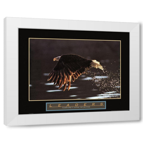 Leaders - Eagle White Modern Wood Framed Art Print by Frontline