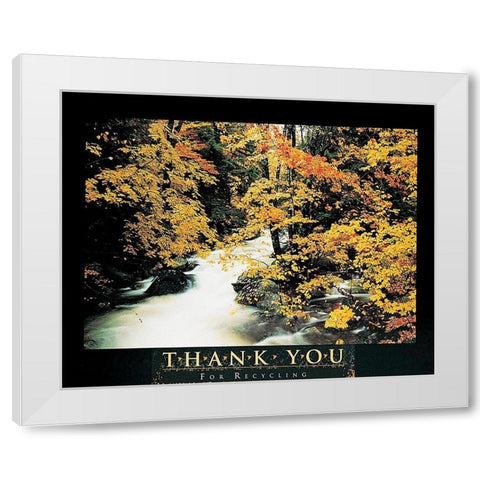 Recycle - Forest White Modern Wood Framed Art Print by Unknown