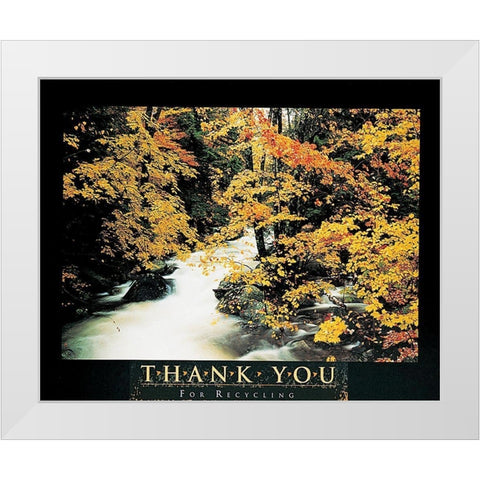 Recycle - Forest White Modern Wood Framed Art Print by Unknown