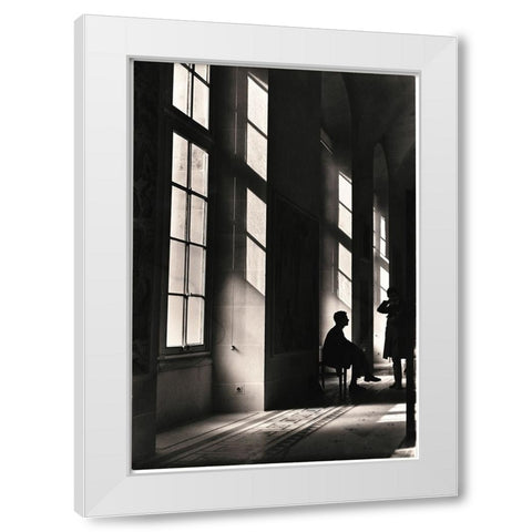 Waiting in the Hall I White Modern Wood Framed Art Print by Unknown