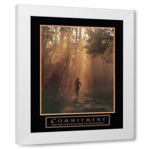 Commitment - Runner White Modern Wood Framed Art Print by Unknown