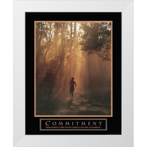 Commitment - Runner White Modern Wood Framed Art Print by Unknown